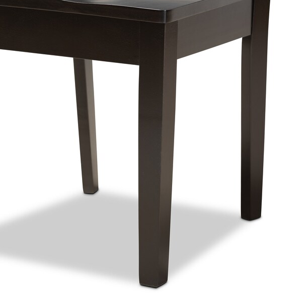 Baxton Studio Liese Modern and Contemporary Transitional Dark Brown Finished Wood 5-Piece Dining Set - 177-11381-10892-ZORO
