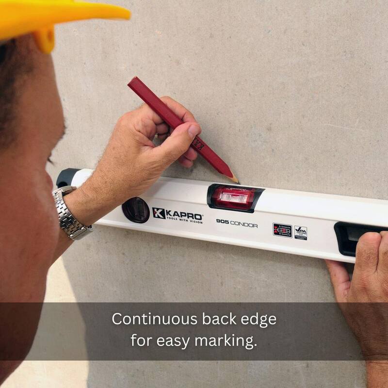 Kapro 24 in. Heavy Duty Magnetic Aluminum Box Level with Optivision and Plumb Site - 905-41-24M