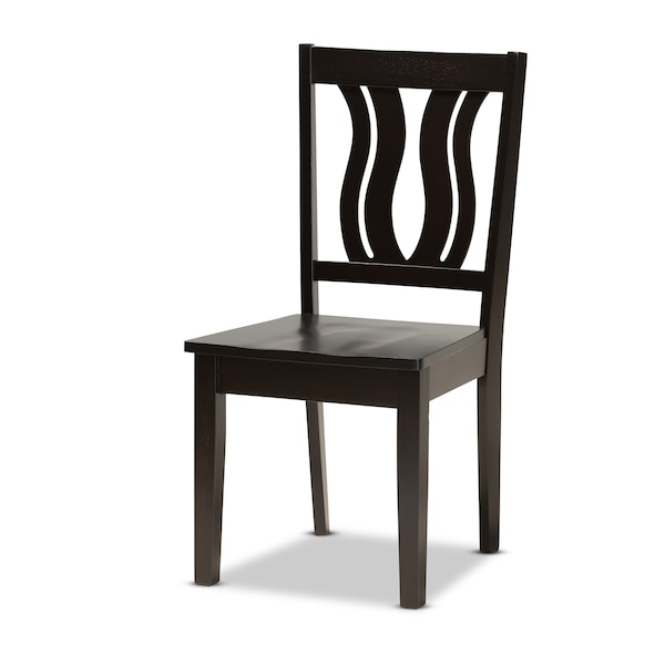 Baxton Studio Anesa Modern and Contemporary Transitional Dark Brown Finished Wood 5-Piece Dining Set - 177-11377-10896-ZORO