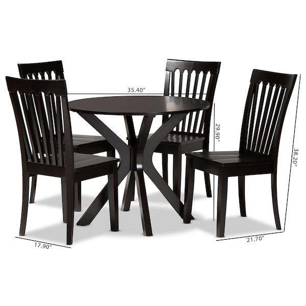 Baxton Studio 35.4 W X 35.4 L X 29.9 H - 189-11426-10892-ZORO