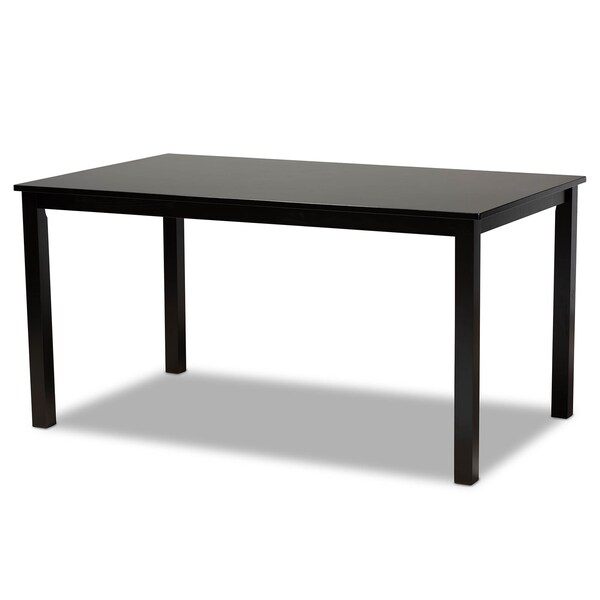 Baxton Studio Lanier Grey Upholstered and Brown Finished Wood 7-Piece Dining Set - 173-10530-10519