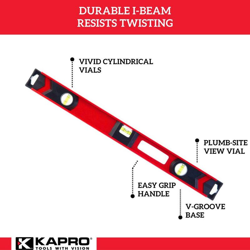 Unbranded 24 in. Aluminum I-Beam with Plumb Site - 150-81-24