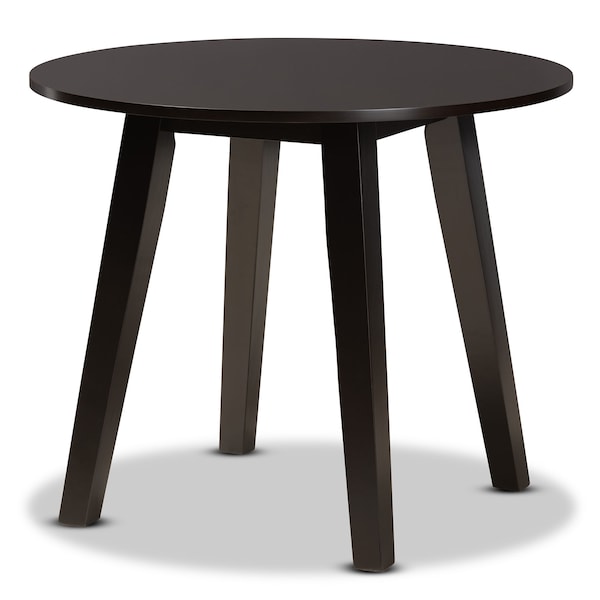 Baxton Studio Millie Grey Upholstered and Dark Brown Wood 5-Piece Dining Set - 169-9404-10896