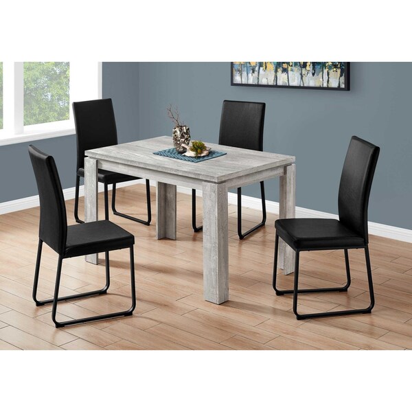 Homeroots 48 x 32 x 30.5 in. Reclaimed Wood-Look Dining Table, Grey - 366055