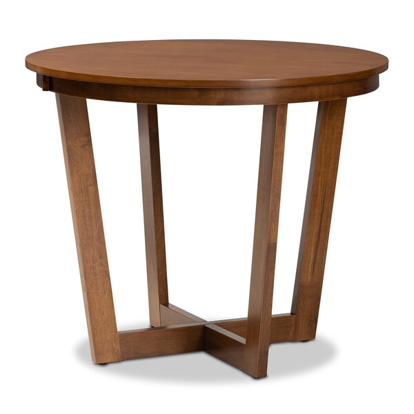 Baxton Studio Elodia Modern and Contemporary Transitional Walnut Brown Finished Wood 5-Piece Dining Set - 177-11379-10897-ZORO