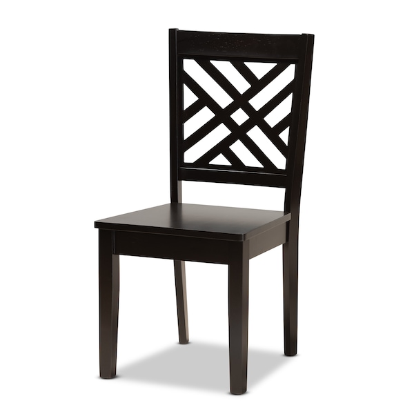 Baxton Studio Ela Modern and Contemporary Dark Brown Finished Wood 7-Piece Dining Set - 183-11430-10894-ZORO