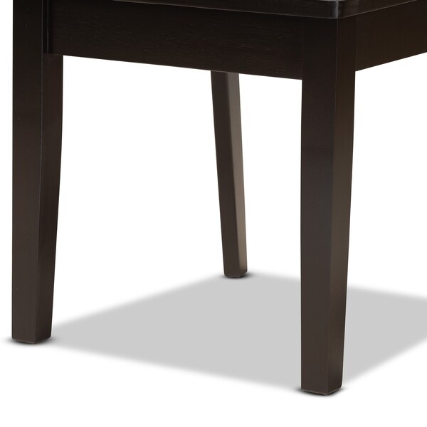 Baxton Studio Ela Modern and Contemporary Dark Brown Finished Wood 7-Piece Dining Set - 183-11430-10894-ZORO