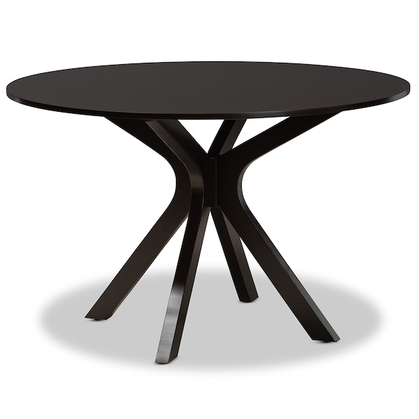 Baxton Studio Ela Modern and Contemporary Dark Brown Finished Wood 7-Piece Dining Set - 183-11430-10894-ZORO