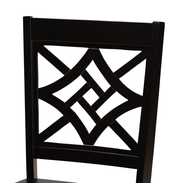 Baxton Studio Nicolette Modern and Contemporary Dark Brown Finished Wood 5-Piece Dining Set - 179-11385-8026-ZORO