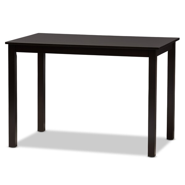 Baxton Studio Nicolette Modern and Contemporary Dark Brown Finished Wood 5-Piece Dining Set - 179-11385-8026-ZORO