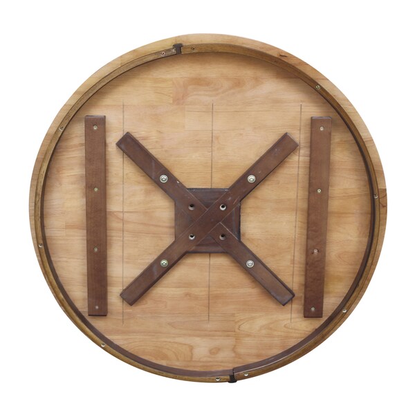 International Concepts Round 36 in Round Top Pedestal Table, 28.9 inH, Cinnamon/Espresso, 36 in W, 36 in L, 29.1 in H - K58-36RT