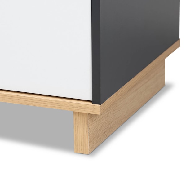 Baxton Studio Reed Mid-Century Multicolor 2-Door Wood Dining Room Sideboard - 159-10213