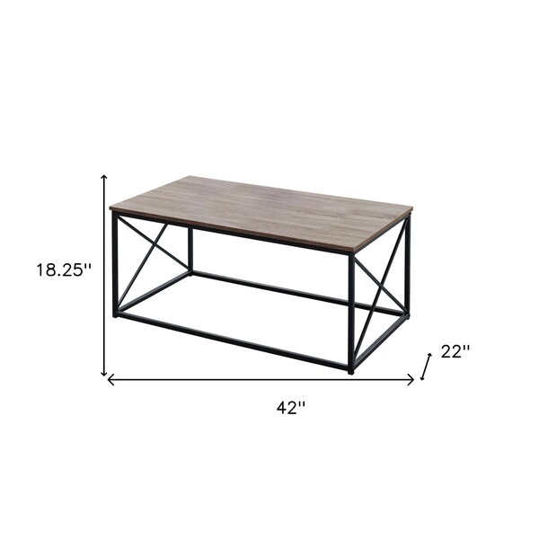 Homeroots Dark Taupe, Black Metal Table Set - 3 Piece - 366086