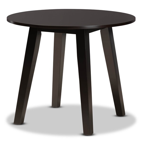 Baxton Studio Mya Grey Upholstered and Dark Brown Finished Wood 5-Piece Dining Set - 172-9728-10896
