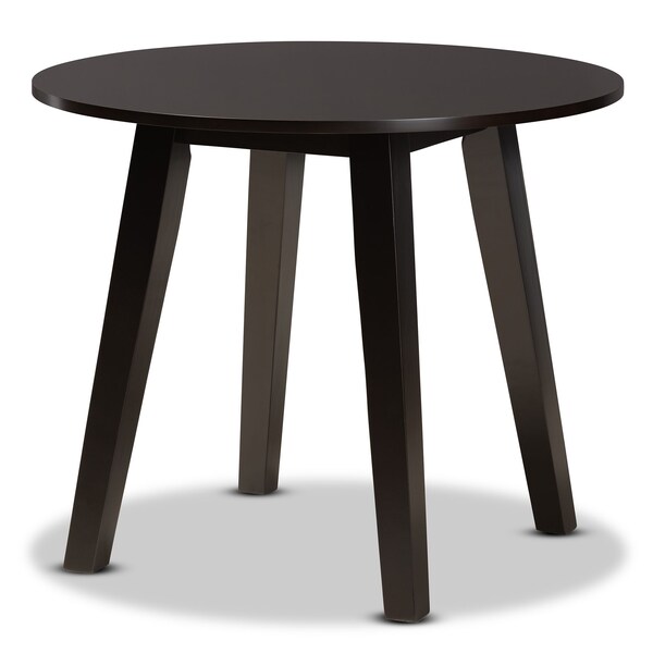 Baxton Studio Millie Sand Upholstered and Dark Brown Wood 5-Piece Dining Set - 169-9403-10896