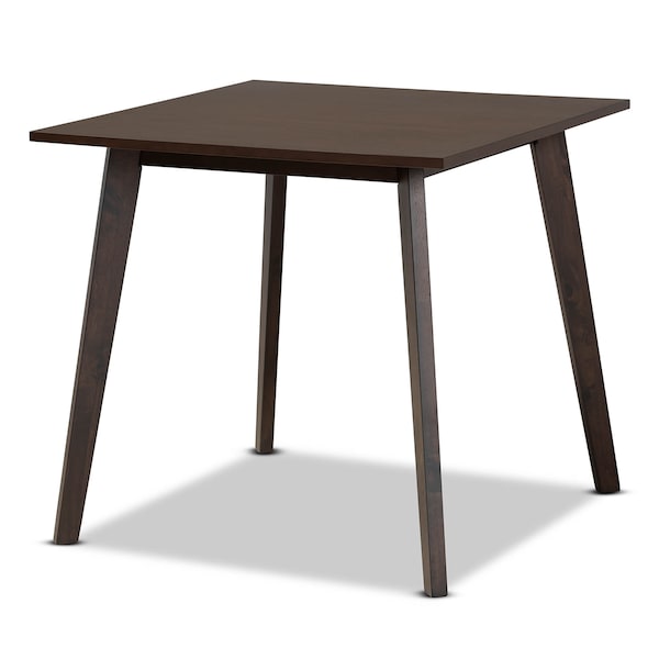 Baxton Studio Britte Dark Grey Upholstered Dark Oak Wood 5-Piece Dining Set - 161-10467-10464