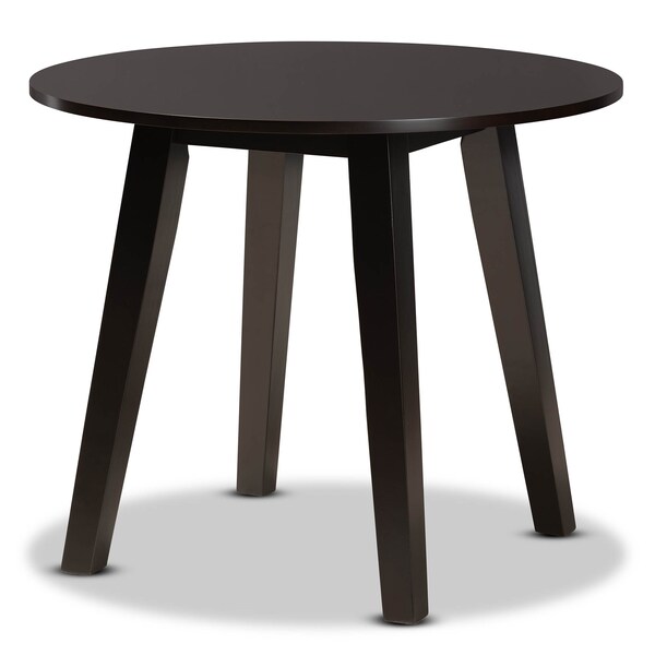 Baxton Studio Daisy Grey Upholstered and Dark Brown Finished Wood 5-Piece Dining Set - 173-9726-10896