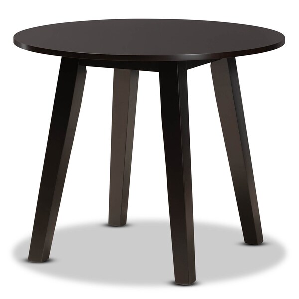 Baxton Studio Torin Dark Brown Upholstered and Finished Wood 5-Piece Dining Set - 170-8036-10896