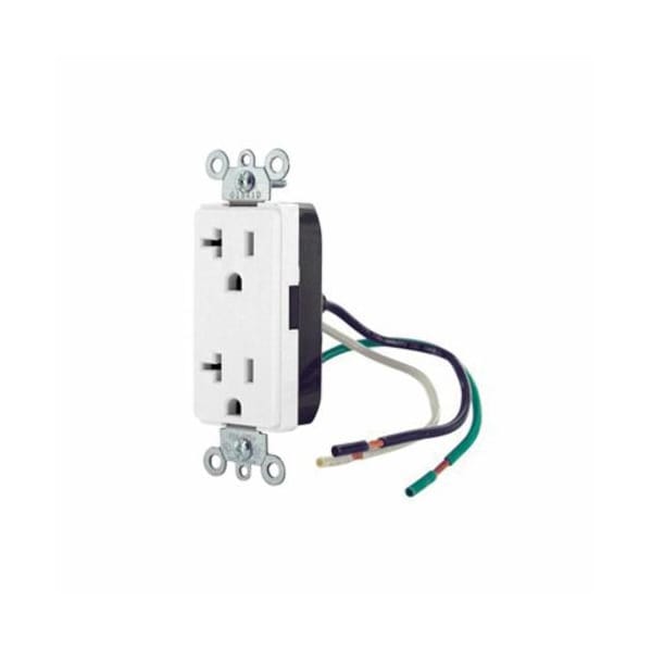 Leviton Electrical Receptacles 5-20R Dec Recep Leaded White - 16352-LW