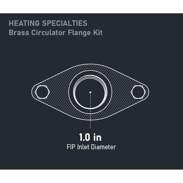 Everflow FIP Circulator Flange Kit with Gaskets, Nuts and Bolts for Grundfos Pumps 1" - CFIPS1-NL