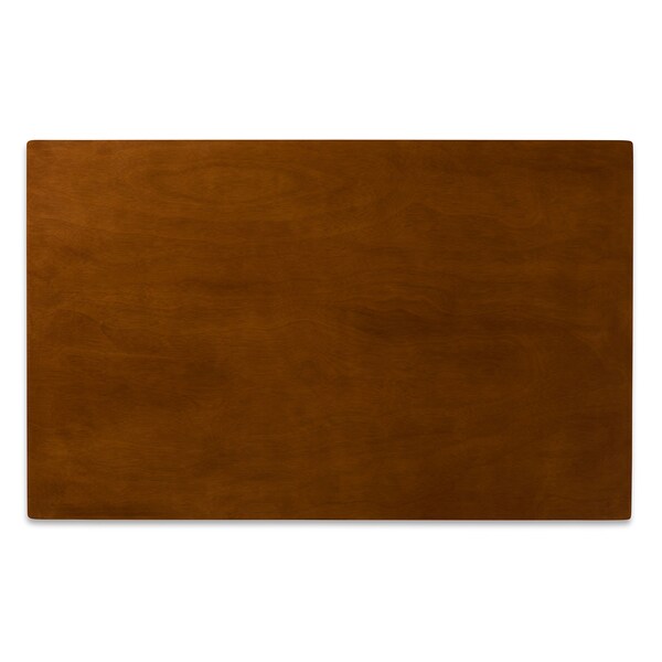 Baxton Studio Katya Mid-Century Modern Sand Fabric and Walnut Brown Finished Wood 5-Piece Dining Set - 183-11636-11644-ZORO