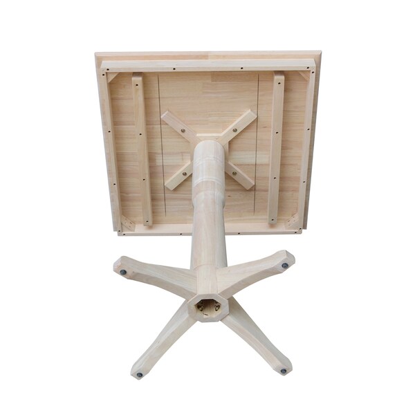 International Concepts 36 in. x 36 in. Square Top Pedestal Table - 41.9 in.H - K-3636TP-27B-6B-2
