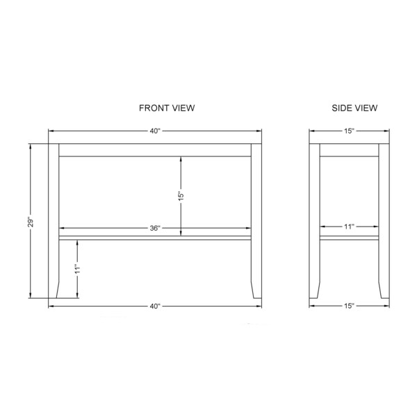 Alaterre Furniture 42 W X 36 L X 36 H - ANNP14192171