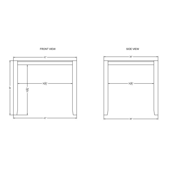 Alaterre Furniture 42 W X 36 L X 36 H - ANNP14192171