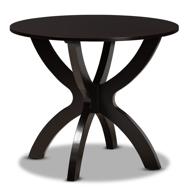 Baxton Studio Karla Modern Two-Tone Dark Brown and Walnut Brown Finished Wood 5-PC Dining Set - 177-11380-10902-ZORO