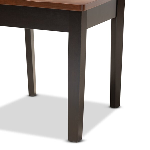 Baxton Studio Karla Modern Two-Tone Dark Brown and Walnut Brown Finished Wood 5-PC Dining Set - 177-11380-10902-ZORO