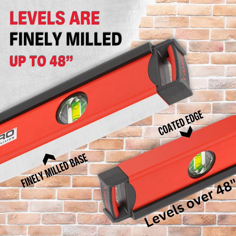 Kapro 48 in. Heavy Duty Magnetic Aluminum Box Level with Optivision and Plumb Site - 905-41-48M