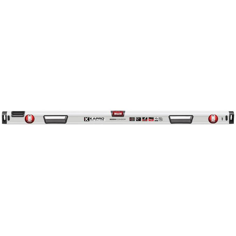 Kapro 48 in. Heavy Duty Magnetic Aluminum Box Level with Optivision and Plumb Site - 905-41-48M