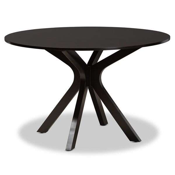 Baxton Studio Miela Modern and Contemporary Dark Brown Finished Wood 7-Piece Dining Set - 179-11385-10894-ZORO