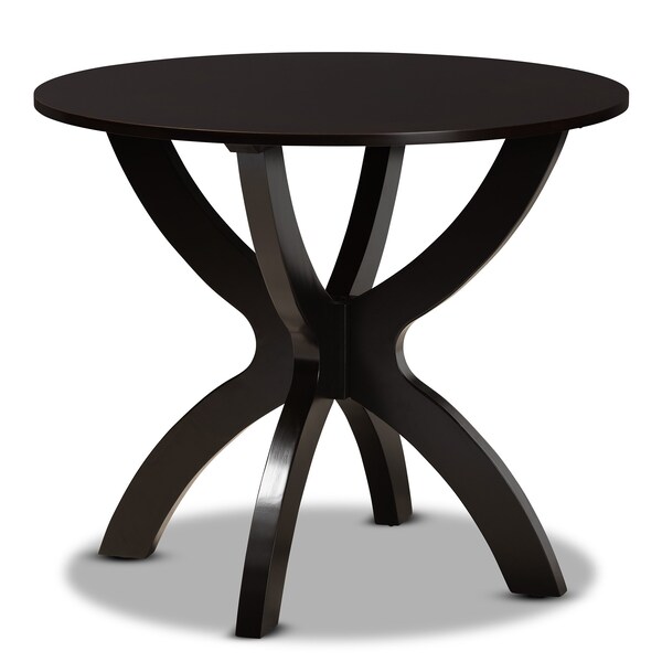 Baxton Studio Anila Modern and Contemporary Dark Brown Finished Wood 5-Piece Dining Set - 179-11385-10902-ZORO