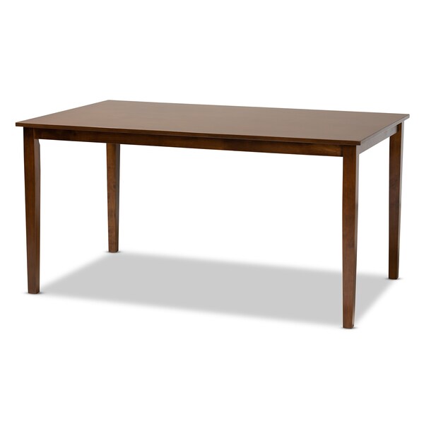 Baxton Studio Lucie Modern and Contemporary Grey Fabric and Walnut Brown Finished Wood 7-Piece Dining Set - 176-10544-10520-ZORO
