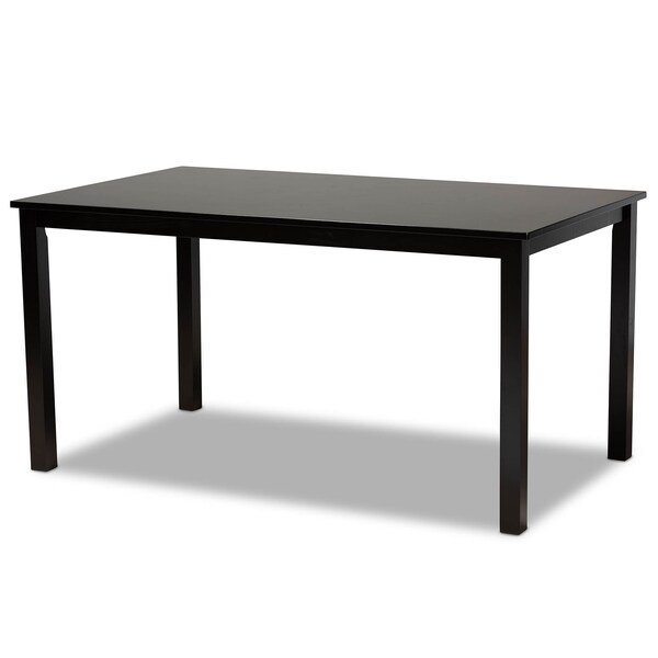 Baxton Studio Lanier Sand Upholstered Dark Brown Finished Wood 7-Piece Dining Set - 170-10529-10519