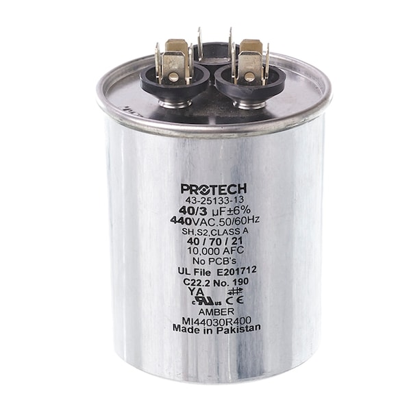 Rheem Dual Capac 40/3 Mfd 440V Round - 43-25133-13