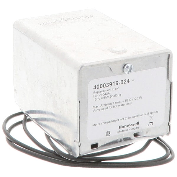 Honeywell Home V4043A POWERHEAD ASSBLY, 2 WAY, 18" LEADS ON MANUAL OPENER END, 120/60 - 40003916-024
