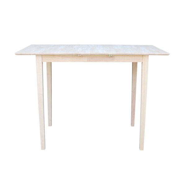 International Concepts Rectangle Table with Butterfly Extension, Unfinished, 32 in W, 48 in L, 42 in H, Wood, Unfinished - K-T32X-42S
