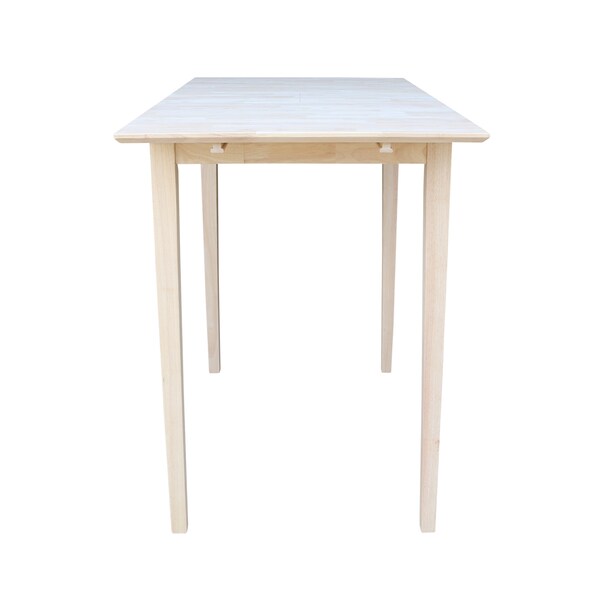 International Concepts Rectangle Table with Butterfly Extension, Unfinished, 32 in W, 48 in L, 42 in H, Wood, Unfinished - K-T32X-42S