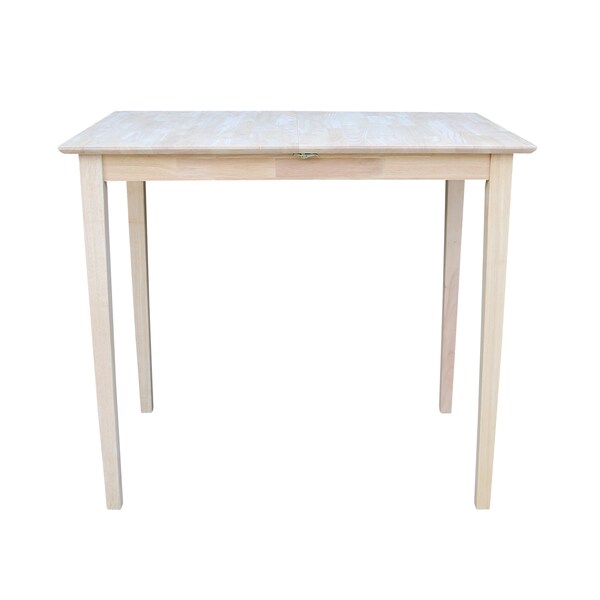 International Concepts Rectangle Table with Butterfly Extension, Unfinished, 32 in W, 48 in L, 42 in H, Wood, Unfinished - K-T32X-42S