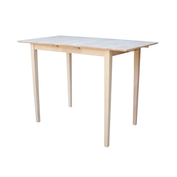 International Concepts Rectangle Table with Butterfly Extension, Unfinished, 32 in W, 48 in L, 42 in H, Wood, Unfinished - K-T32X-42S