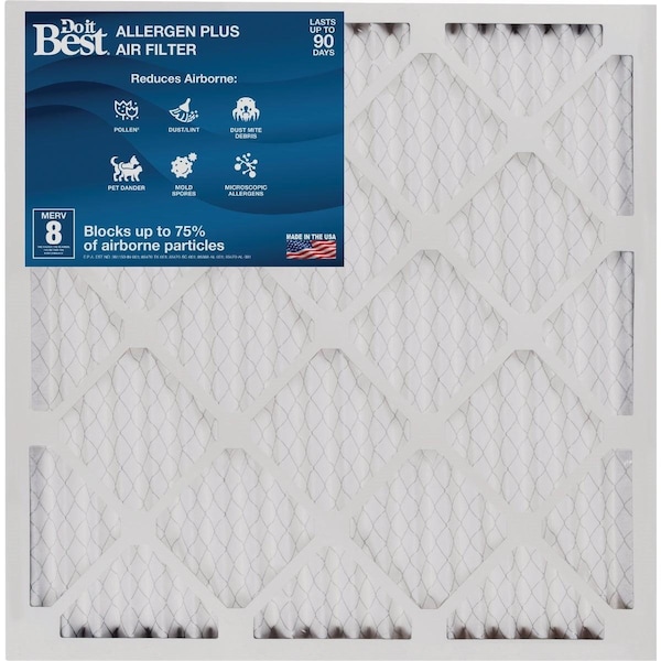 All-Source 10 In. x 20 In. x 1 In. MERV 8 Furnace Filter - DB1-1020-8-12