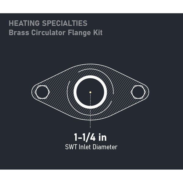 Everflow SWT Circulator Flange Kit with Gaskets, Nuts and Bolts for Grundfos Pumps 1-1/4" - CFSWT114-NL