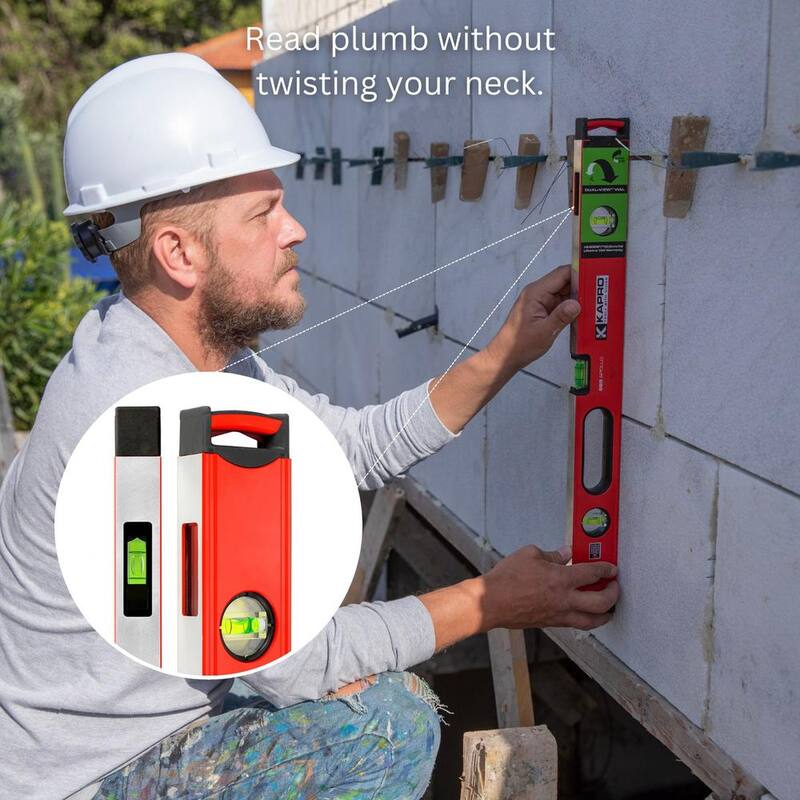 Kapro 48 in. Professional Magnetic Aluminum Box Level with Magnified Vial and Plumb Site - 985-41X-48M