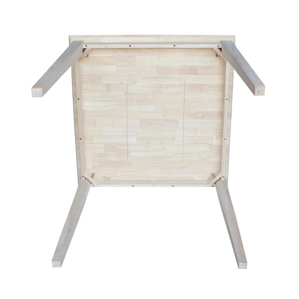 International Concepts Square Solid Wood Top Table, Unfinished, 36 in W, 36 in L, 36 in H, Wood, Unfinished - K-3636-36S