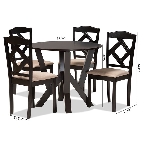 Baxton Studio 35.4 W X 35.4 L X 29.9 H - 193-8027-10900-ZORO