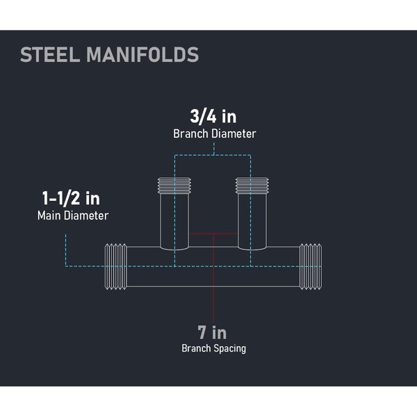 Everflow Manifold 1-1/2'' Base Steel - SH2-1534-7