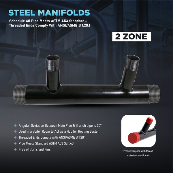 Everflow Manifold 1-1/2'' Base Steel - SH2-1534-7