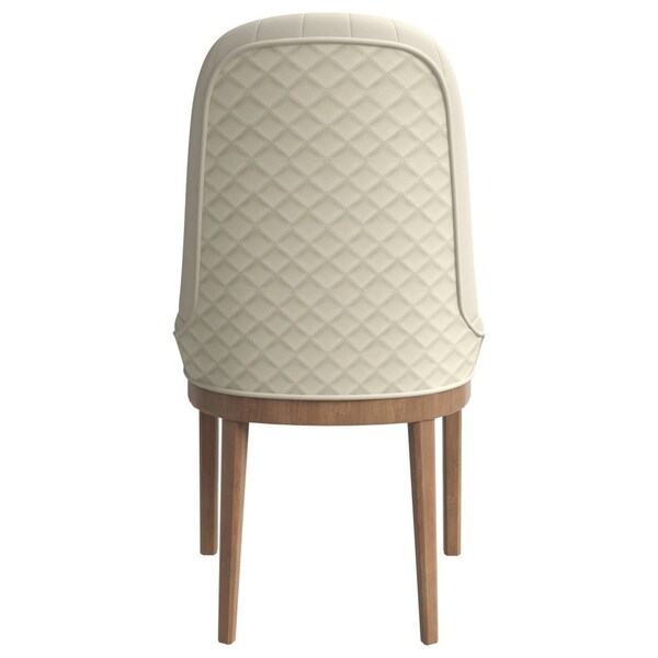 Leisuremod Verisma Collection Modern Wooden Dining Chair in Light Taupe, 2PK - VC57LTP2